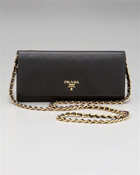 prada classic wallet on chain|prada wallet black woman.